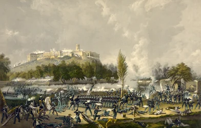 Die Erstürmung von Chapultepec, 13. September 1847, veröffentlicht 1848